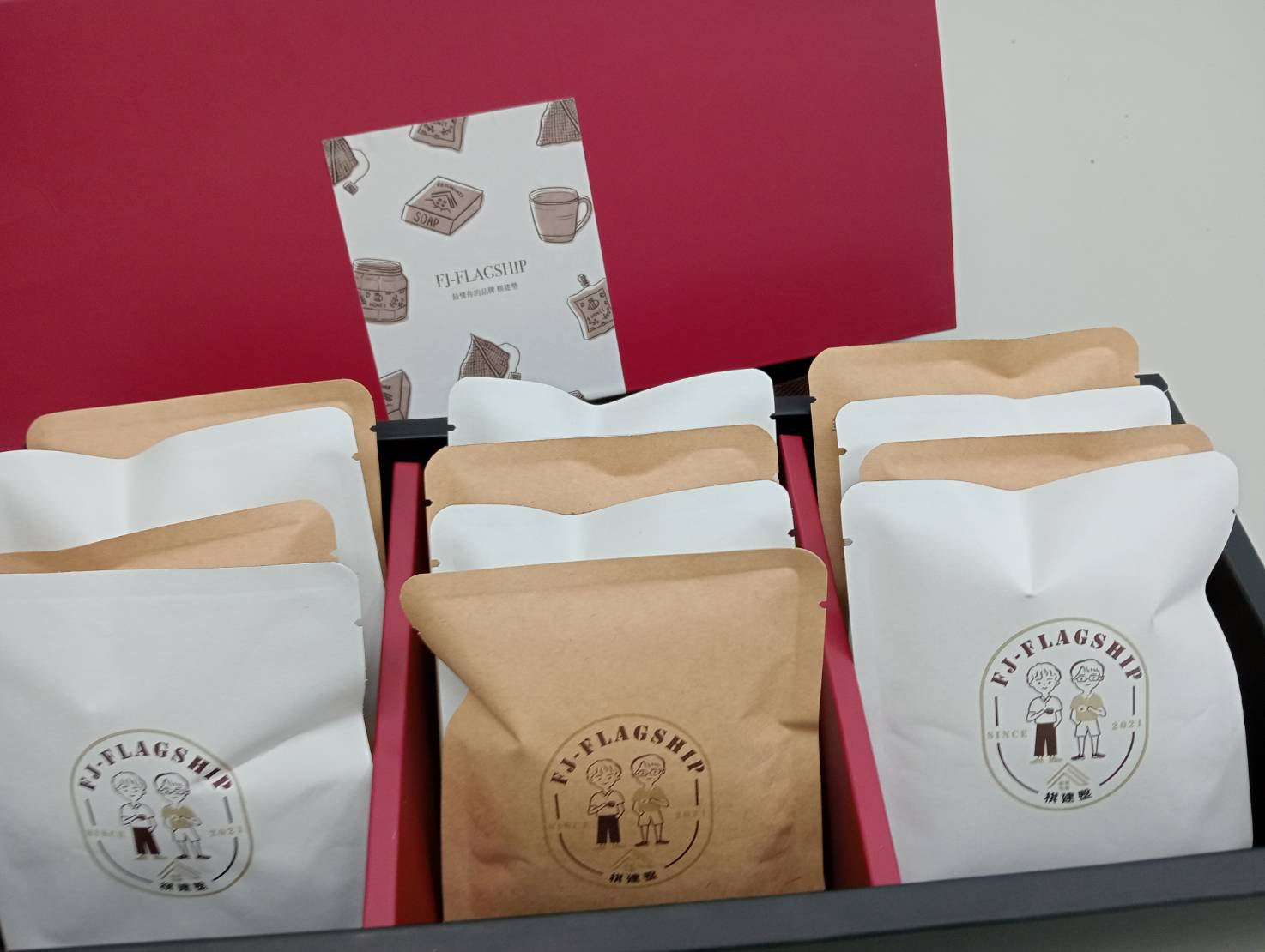 【棋建壂FJ-Flagship X gift】精品濾掛式咖啡禮盒8/12入 任選咖啡風味